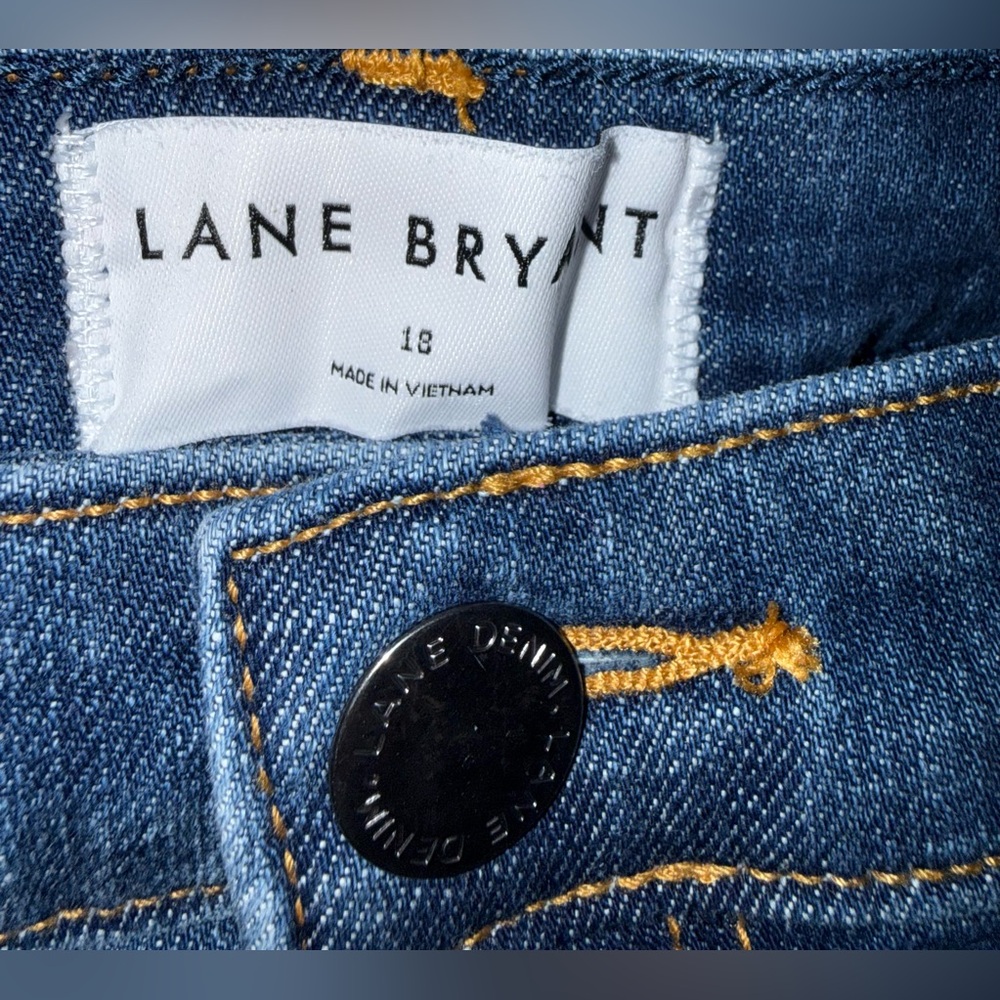 Lane Bryant Dark Blue Cropped Jeans - Picture 2 of 3